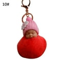 thumbnail image 2 of Ludlz Cute Sleeping Baby Fluffy Pompom Plush Doll Hanging Pendant Key Ring Keychain, 2 of 7