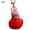 Watermelon Red, variant on Ludlz Cute Sleeping Baby Fluffy Pompom Plush Doll Hanging Pendant Key Ring Keychain