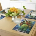 thumbnail image 4 of Ambesonne Bohemian Place Mats Set of 4, Eastern Grunge Trees, Standard Size, Multicolor, 4 of 6