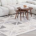 thumbnail image 2 of Rug Branch Abstract Geometric Modern Cream Grey Indoor Area Rug - 7x10, 2 of 7