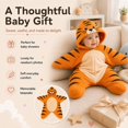 thumbnail image 4 of GiLiling Baby Cow Starfish Hooded Onesie for Boys Girls, Fleece Swaddle Jumpsuit, Infant Outfit Newborn Halloween Photo Prop Sleep Sack, 4 of 7