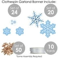 thumbnail image 5 of Big Dot of Happiness Blue Snowflakes - Winter Holiday Party DIY Decorations - Clothespin Garland Banner - 44 Pieces, 5 of 7
