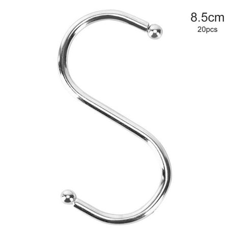 

20Pcs S Hooks Kitchen Clothes Hangers Carbon Steel Hanging Tools for Plant Pan Pots Utensils L