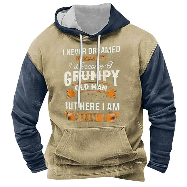 WILLBEST Sudaderas para Hombre, Suéter con Capucha De Manga Larga con Estampado De Letras Informal A La Moda De Otoño e Invierno para Hombre XXGrande