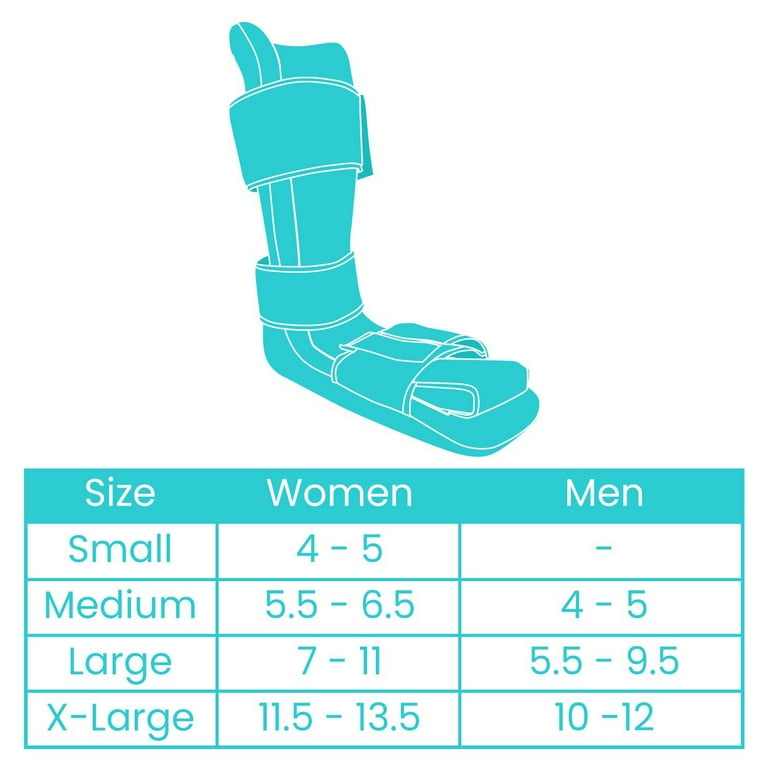 Vive Plantar Fasciitis Night Splint With Stretch Wedges - Soft Leg Brace For Heel Pain Relief, Small Size