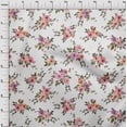 thumbnail image 3 of oneOone Cotton Flex Fabric Watercolor Leaves & Peony Floral_Printed Fabric 1 Yard 40 Inch Wide, 3 of 4