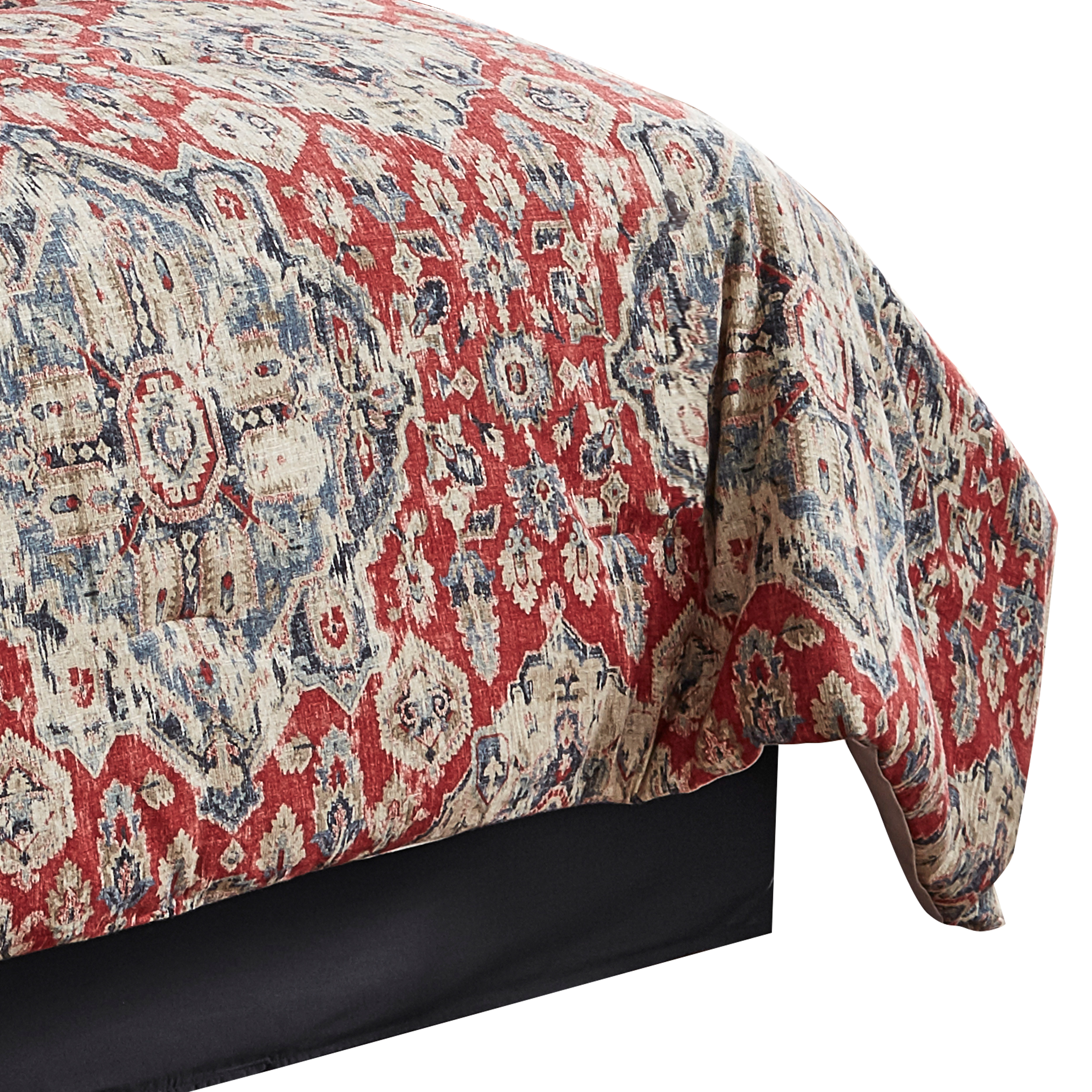 Riverbrook Home 10 Piece Comforter Set, King, Red/Gray, Sadler, Polyfill, Adult