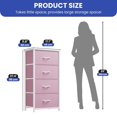 thumbnail image 2 of BuySphere 4 Dresser Storage Tower, Organizer Drawers for Closet Boys & Girls Bedroom, Bedside Furniture, Chest for Home, College Dorm, Steel Frame, Wood Top, Fabric Bins,Pink, 2 of 12