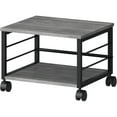 thumbnail image 4 of Lorell Underdesk Mobile Machine Stand - 150 lb Load Capacity - 13.2" Height x 18.7" Width x 15.7" Depth - Desk - Powder Coated - Metal, Laminate, Polyvinyl Chloride (PVC) - Charcoal, Black, 4 of 7