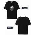thumbnail image 6 of T Shirts for Women Short Sleeve Cotton Crewneck T-Shirt, Shark with Iceberg Ocean Tee Tops Casual Basic T-Shirts, XS-5XL Black S, 6 of 7