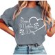 thumbnail image 1 of Tops de Manga Corta de Verano para las Mujeres Imprimir Blusa de Cuello Redondo, Moda Ligera de Poliéster Spandex, 1 of 4