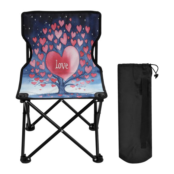 BZSMCE Camping Chairs Modern Heartfelt Tree Of Love Pattern Folding chair