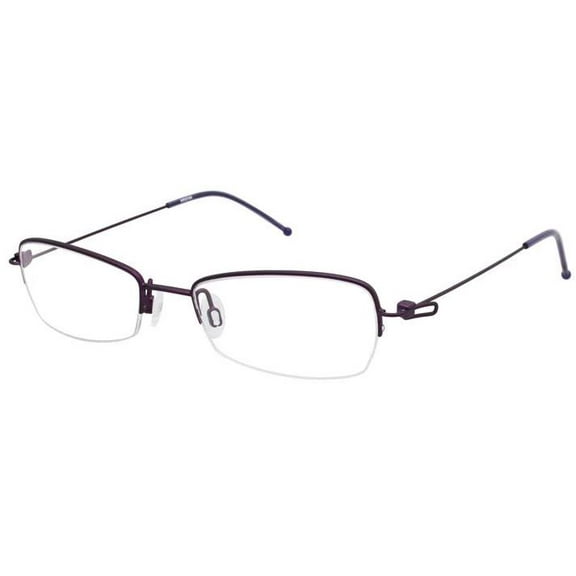NEW ARISTAR 17261 WOMENS/LADIES DESIGNER HALF-RIM VIOLET SOPHISTICATED DESIGN STAINLESS STEEL FRAME DEMO LENSES 50-18-140 SPRING HINGES EYEGLASSES/EYEGLASS FRAME