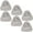 Grey, variant on IULAVP 6 Pack 3.54" / 9cm Stainless Steel D-Ring Patch for Inflatable Boat Kayak Dinghy SUP, Triangular D-Ring PVC Patch Stand-Up Paddleboard Canoe Rafting Accessories, NO Glue Included