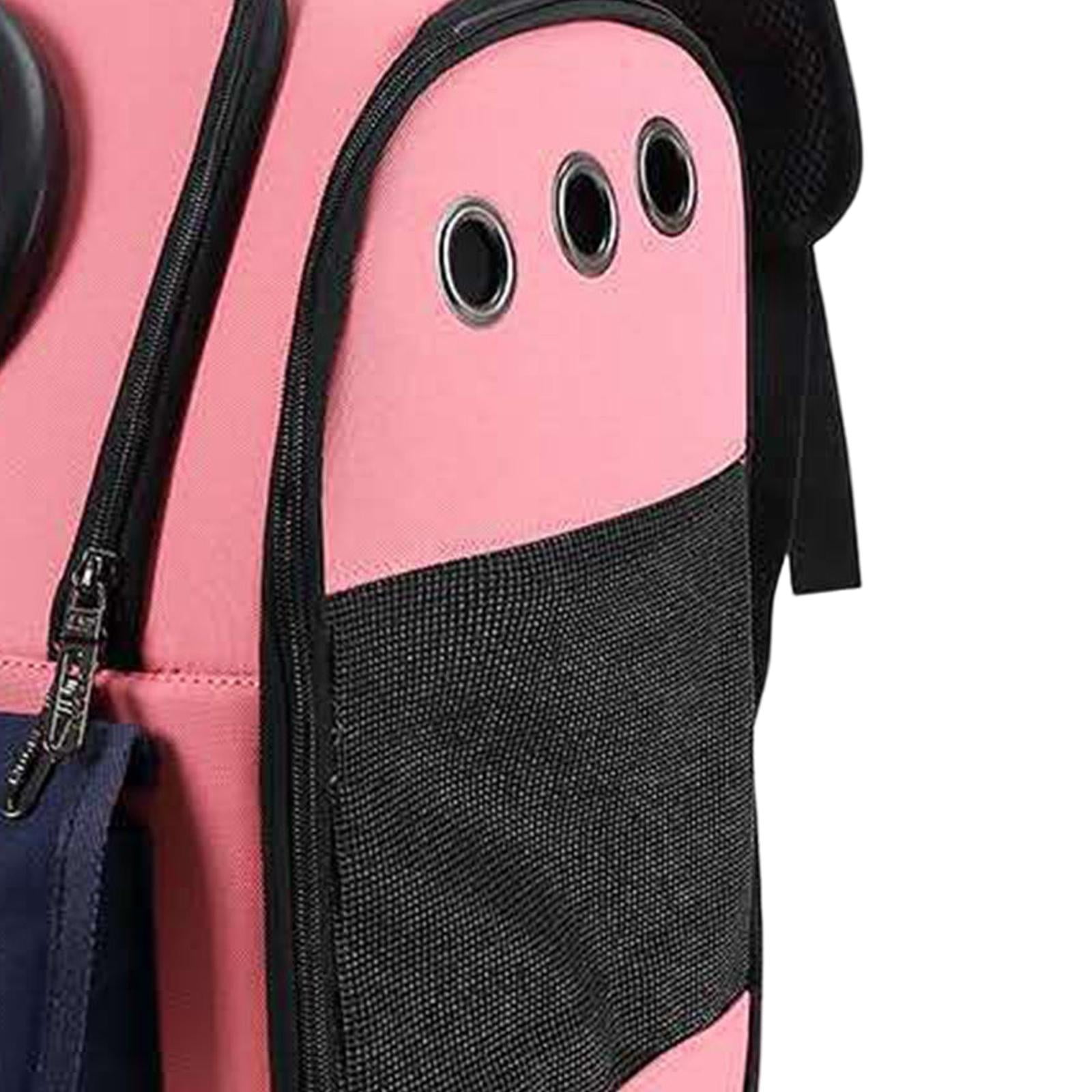 Bvdfgk Pet Carrier Backpack Dog Backpack Mesh Breathable Backpack Cat Dog Carrier Space Pink