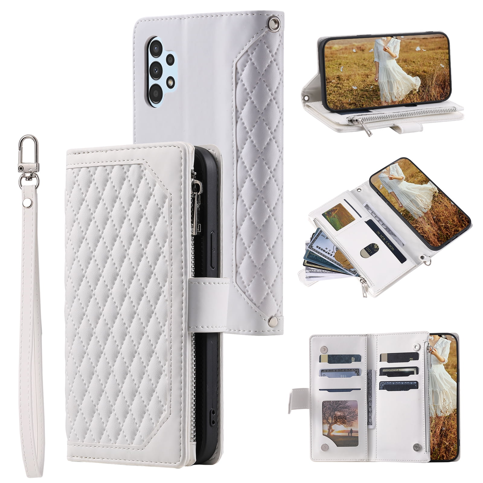 Galaxy A13 Wallet Case 4G with Crossbody Strap,Galaxy A13 Case with