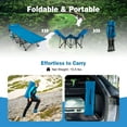 thumbnail image 6 of Topbuy Folding Camping Cot for Adults Heavy-duty Sleeping Cot w/3-In-1 Pocket Carry Bag Portable Tent Cot for Travel Blue, 6 of 10
