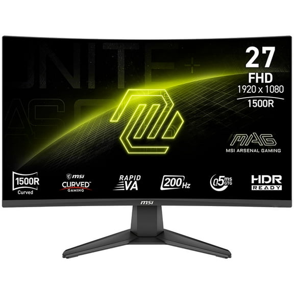 Monitor Gamer Curvo 27 MSI MAG 276CF E20 0.5ms 200Hz Full HD Rapid VA HDMI Adaptive-Sync negro
