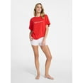 thumbnail image 2 of No Boundaries Sleep Graphic Tee and Cloud Core Boxers Set, 2-Piece, Women’s and Women's Plus XXS-3X, 2 of 5