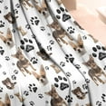 thumbnail image 3 of Chihuahua and Footprints Blanket,Comfortable Soft Flannel Throw Blanket,All Season,Warm Lightweight Blankets for Sofa Bed Couch Living Room Chair,50"x60"(130x150cm), 3 of 4