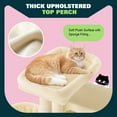 thumbnail image 5 of Amolife 64" Large Cat Tree and Tower with Stair, Condo House & Scratching Posts for Indoor Cats, Beige, 5 of 10