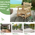 thumbnail image 6 of Topbuy Fir Wood Outdoor Glider Chair, Natural Color, 6 of 8