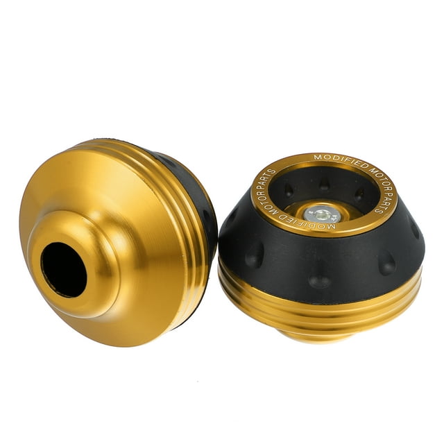 Par Motocicleta Rueda Delantero Horquilla Cuadro Deslizadores Dorado Tono Universal