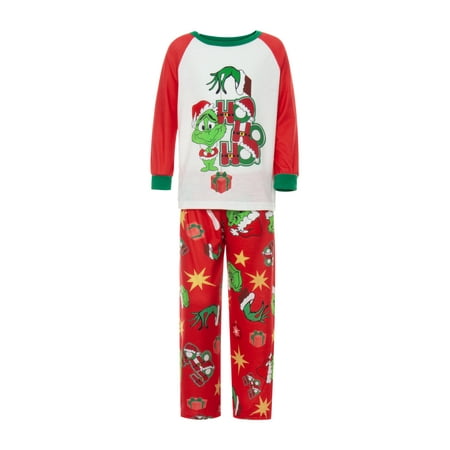

XBTCLXEBCO Matching Family Pajamas Sets Long Sleeve Tee and Bottom Loungewear