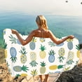 thumbnail image 5 of dinapents Giant 250g Microfiber Beach Towel 75x150cm - Absorbent Fast Drying Sand-Free Square Towel with Tropical Pineapple Design for Vacation, 5 of 6