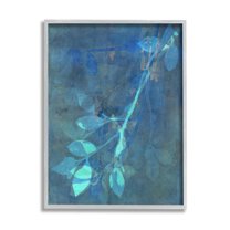 Layered Abstract Botanical Leaves Botanical & Floral Graphic Art Gray Framed Art Print Wall Art