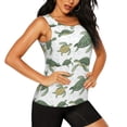 thumbnail image 2 of Sigee Cute Turtle for Women's Workout Tank Top,Running Tank Tops,Sleeveless Gym Clothes, 2 of 8