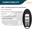 thumbnail image 3 of AKS KEYS Replacement for Nissan Smart Prox. Key Shell 4 Buttons Fits for FCC ID KR55WK48903 Compatible with 2007-2012 - Altima and 2008-2014 - Maxima. Shell only, Electronic Board not Included (1), 3 of 5