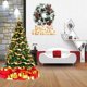 thumbnail image 2 of Corona navideña, para colgar, preciosas guirnaldas con bolas, decoración para interior y exterior, fantástica corona con lazo navideño, para puerta, ventana, decoración, 2 of 7
