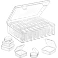 thumbnail image 1 of Pure Future 91-Piece Bead Organizer Box Set \u2013 Small Hinged-Lid Plastic Storage Containers with Clear Design for DIY Jewelry Making, Bracelet Crafting & Nail Art Supplies, 1 of 8
