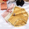 thumbnail image 4 of Sngxgn Womens Cotton Underwear High Waist Full Coverage Briefs Soft Breathable Panties Stretch Underpants(Yellow,One Size), 4 of 4