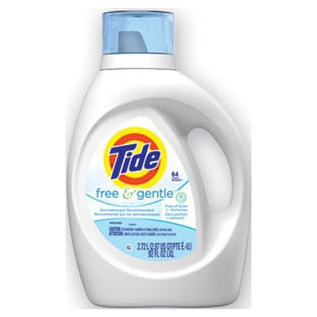 Free and Gentle Liquid Laundry Detergent 64 Loads, 92 oz Bottle, 4/Carton