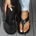 thumbnail image 4 of Shadoumai Women's Rhinestone Flip Flops with Comfort Arch Support Yoga Mat Cushion Sandals Fashion Summer Beach Travel Orthotic Walking Thong Sandles on Plantar Fasciitis Indoor Outdoor Shoes, 4 of 5