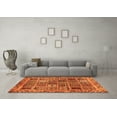 thumbnail image 3 of Ahgly Company Indoor Rectangle Abstract Orange Modern Area Rugs, 3' x 5', 3 of 4
