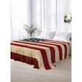 thumbnail image 5 of American Flag Queen Size Flat Sheet, Wrinkleproof & Fadeproof Cooling Flat Bed Sheet Only, Vintage Red BlueUSA Flag Breathable Soft Bedding Top Sheets 90 x 102 Inches, 5 of 8