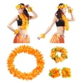thumbnail image 4 of MEIDELI Hawaiian Lei 4Pcs/Set Decorative Vivid Classic Hawaiian Decorations Lei Necklace Bracelets Kit, 4 of 5