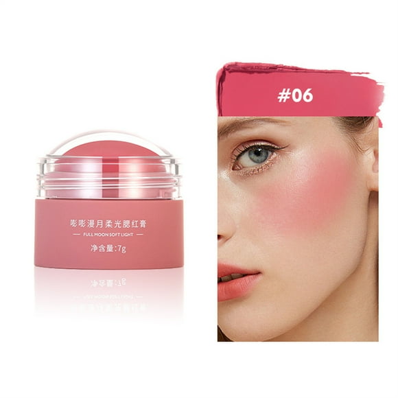 Rubor para mejillas, rubor en polvo rosa, rubor en polvo suave, crema, color Tender Girl, color melocotón, naranja, rubor en polvo, rubor, maquillaje nude, Canmake, Canmake