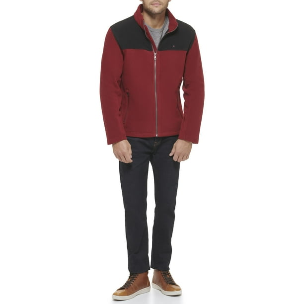 Chaqueta Tommy Hilfiger Classic con cremallera frontal, forro polar, negro/rojo
