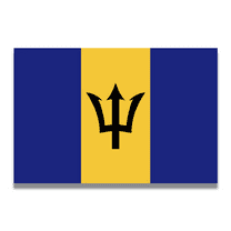 Magnet Me Up Barbados Barbadian Flag Vinyl Automotive Magnet Decal, 4x6 Inches