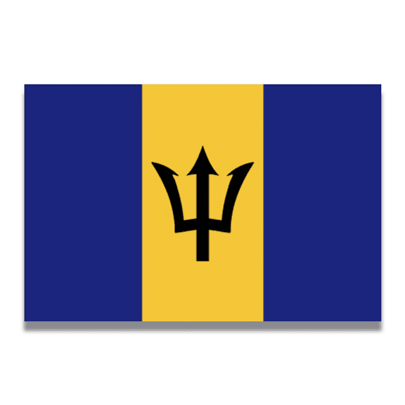 Magnet Me Up Barbados Barbadian Flag Vinyl Automotive Magnet Decal, 4x6 Inches