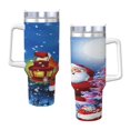thumbnail image 3 of Regalos navideños personalizados para vasos de 40 oz con asa y pajita - Taza de café de viaje de acero inoxidable con tapa - Regalos ideales para mujeres, niñas y niños en cumpleaños y Navidad, 3 of 8