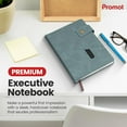 thumbnail image 4 of Promot PU Leather Notebook with Pen - A5 Lined Daily Journals for Writing - Sky Blue, 4 of 7