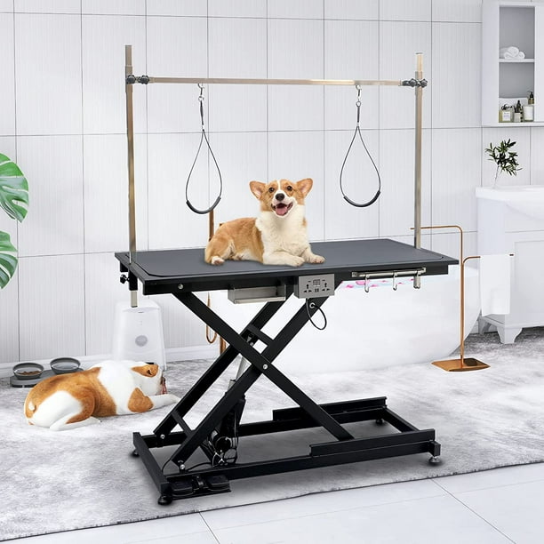 SoarFlash 49.6” Electric Lift Pet Dog Grooming Table for Dogs&Cats with