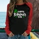 thumbnail image 2 of Camisas Para Mujer Patchwork Día de San Patricio Impreso Manga Larga Cuello Redondo Casual Tee Tops Blusa Odeerbi  ODB126067, 2 of 4