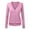 Pink, variant on Women's Fashion Women's V Neck Cardigan Sweater Plus Jacket Solid Color Knitted Sweater (Pink,XL)