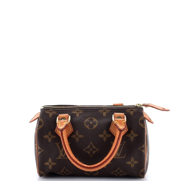 Pre-Owned Speedy Mini HL Handbag Monogram Canvas By Rebag
